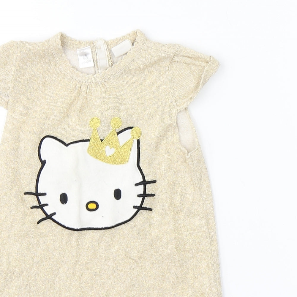 H&M Girls Gold   A-Line  Size 12-18 Months  - HELLO KITTY