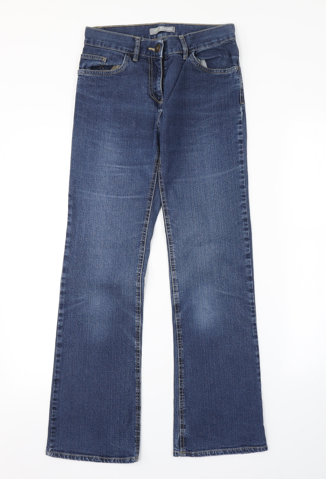 M&S Womens Blue   Bootcut Jeans Size 8 L28 in