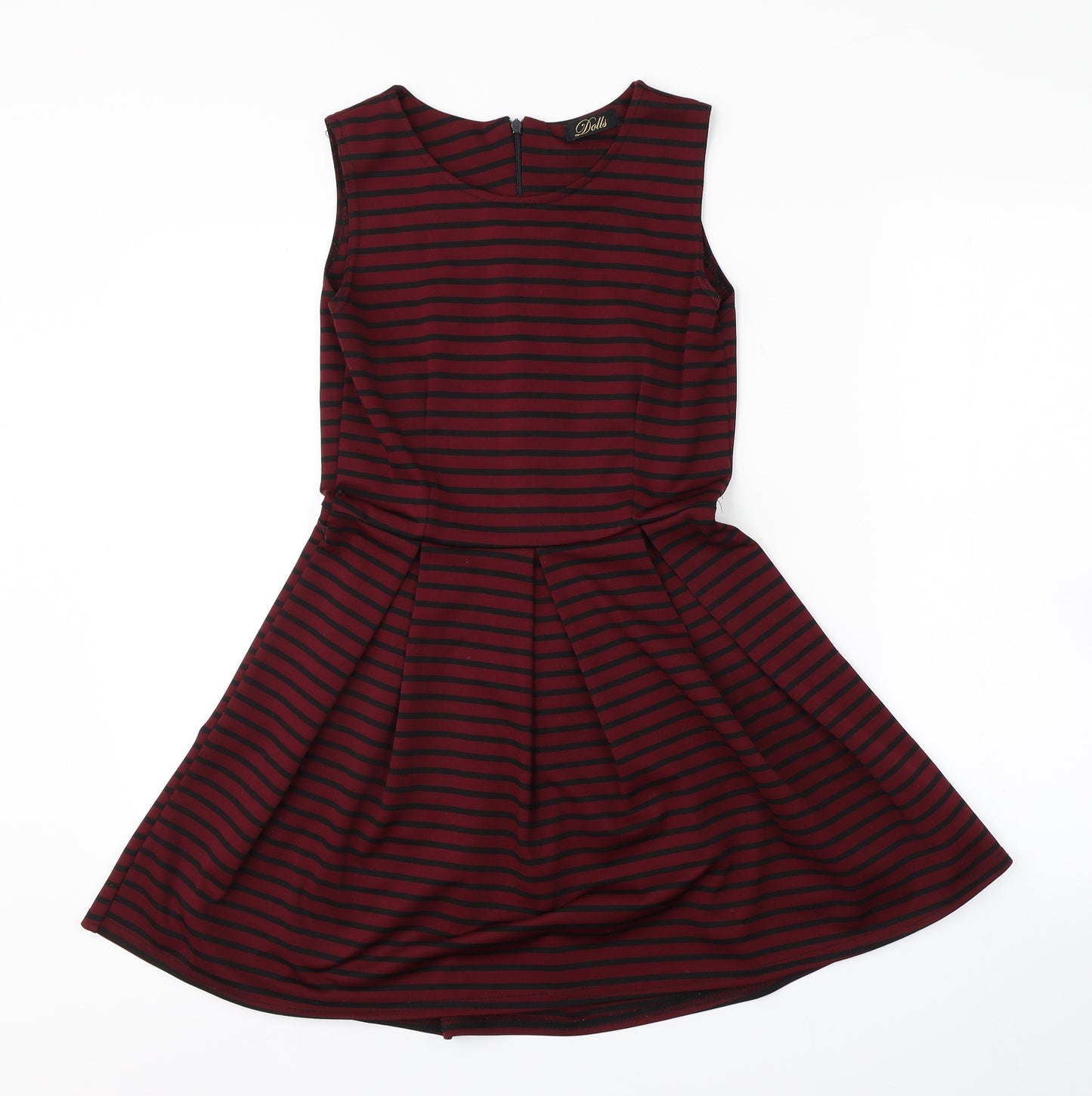 DOLLS Womens Purple Striped  A-Line  Size S