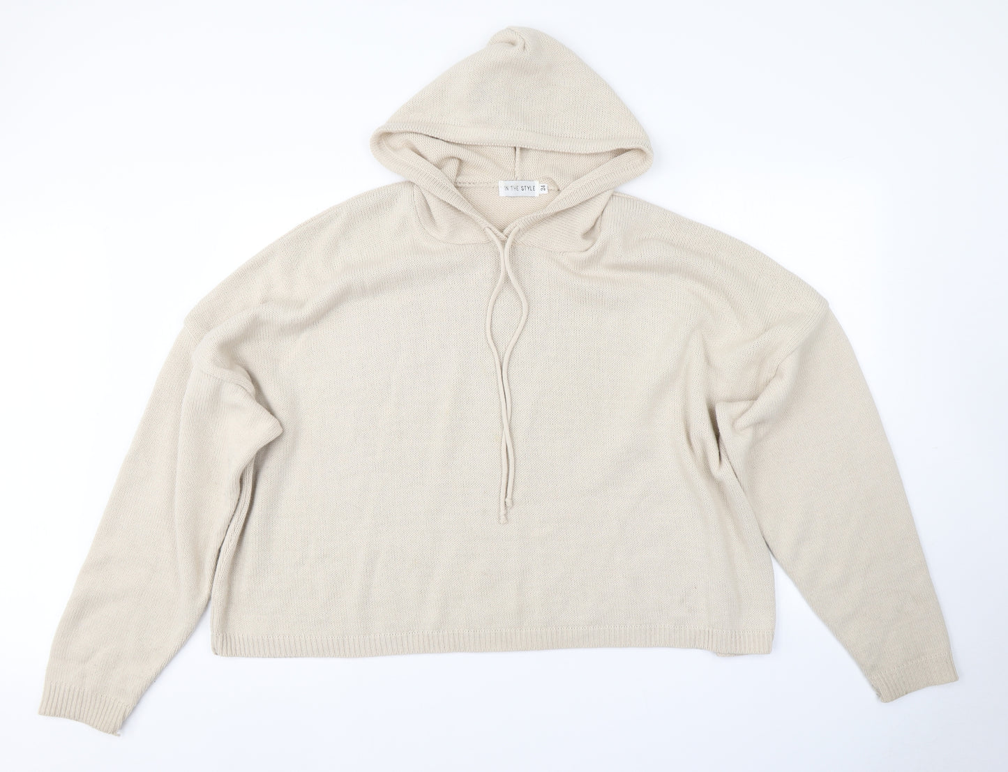 In the Style Womens Beige   Pullover Hoodie Size 24