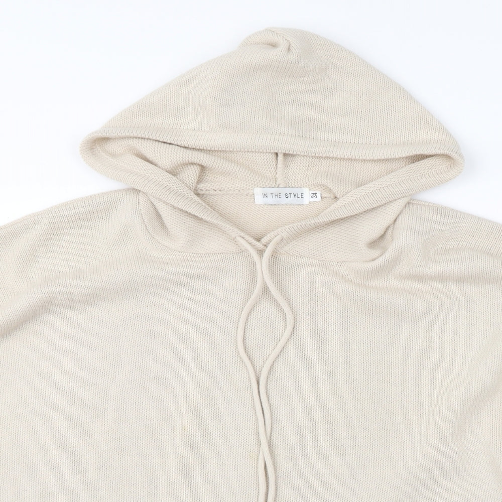 In the Style Womens Beige   Pullover Hoodie Size 24