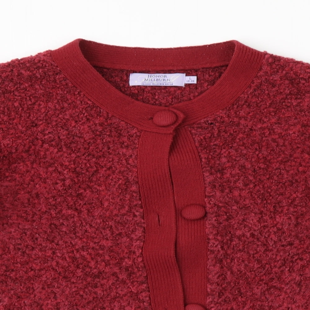 HONOR MILLBURN Womens Red   Cardigan Jumper Size 18