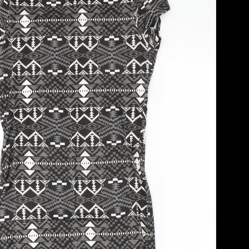 Peacocks Womens Grey Argyle/Diamond  Pencil Dress  Size 12