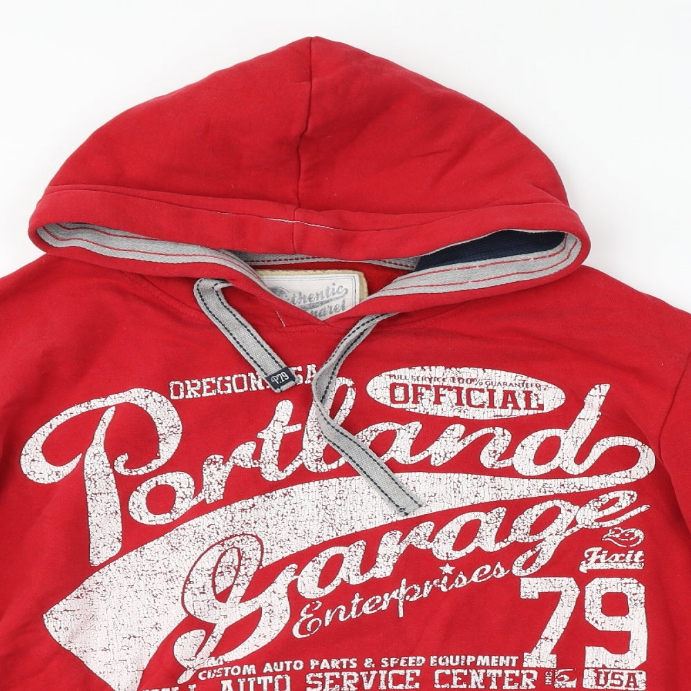 Cedar Wood State Mens Red   Pullover Hoodie Size 2XL