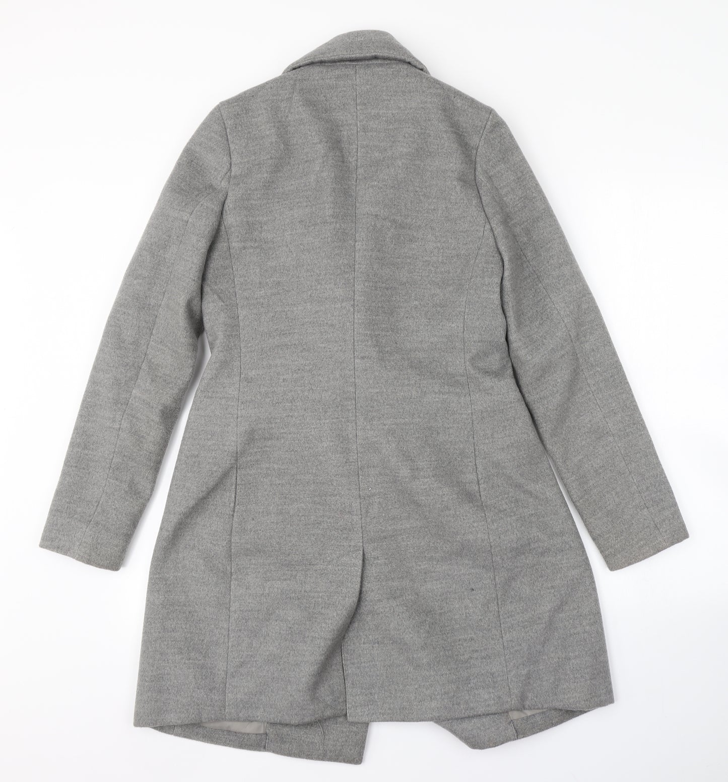 New Look Womens Grey   Pea Coat Coat Size 8