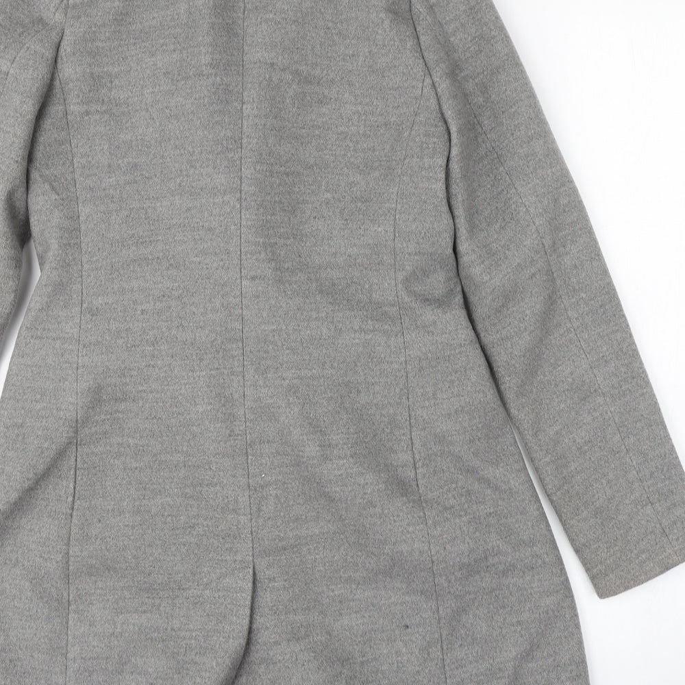 New Look Womens Grey   Pea Coat Coat Size 8
