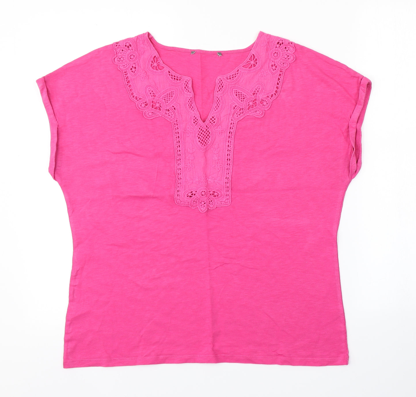 Preworn Womens Pink Argyle/Diamond  Basic Blouse