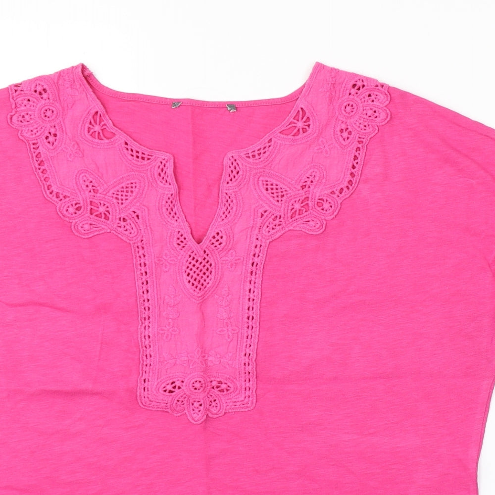 Preworn Womens Pink Argyle/Diamond  Basic Blouse
