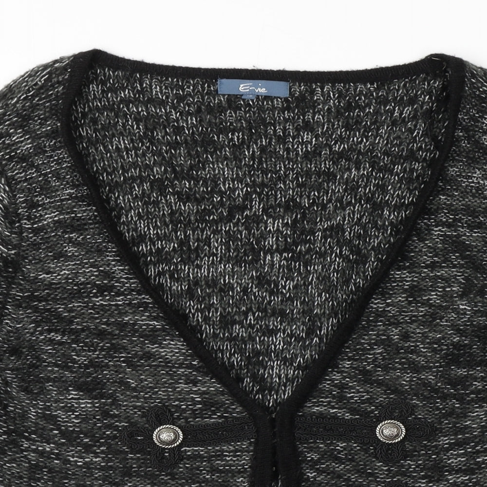E-vie Womens Grey   Cardigan Jumper Size 12