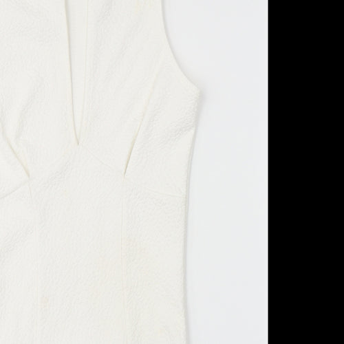 Missguided Womens White   Unitard One-Piece Size 8