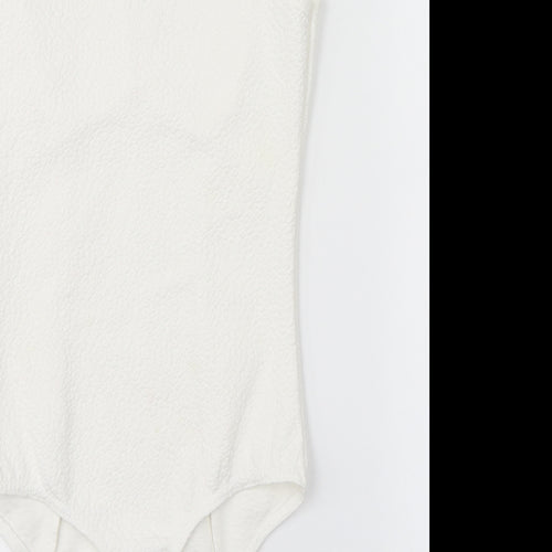 Missguided Womens White   Unitard One-Piece Size 8