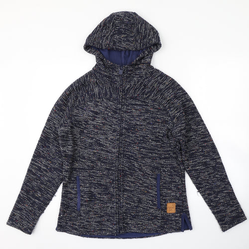 Weird Fish Womens Blue   Full Zip Hoodie Size 12