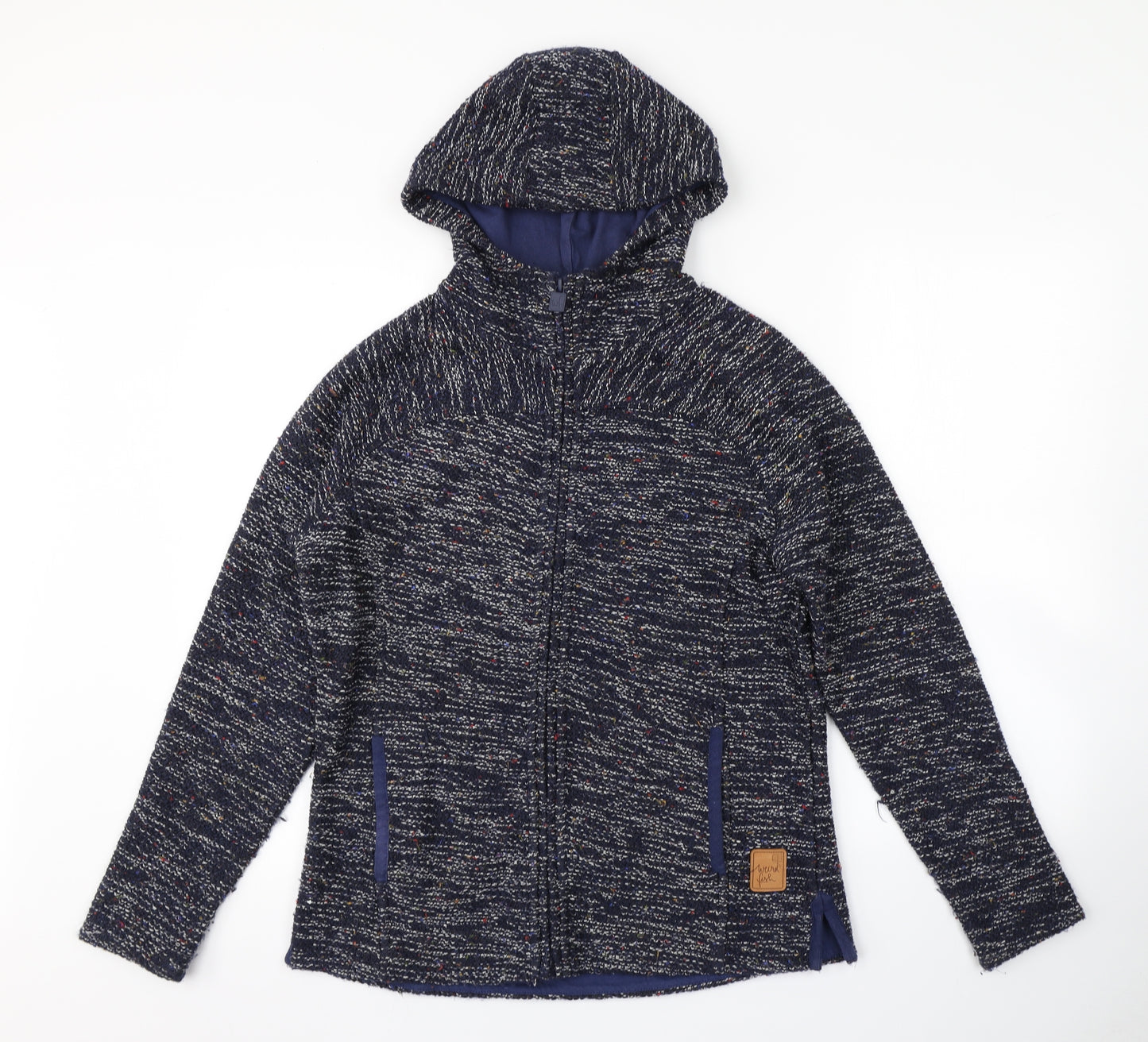 Weird Fish Womens Blue   Full Zip Hoodie Size 12