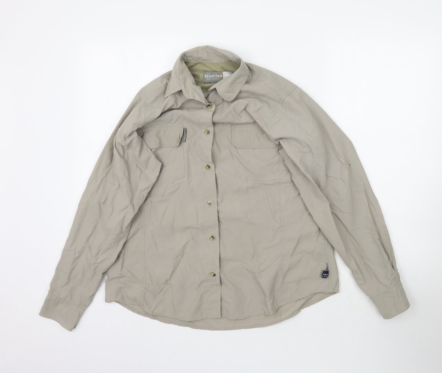 Regatta Womens Beige   Basic Button-Up Size 12