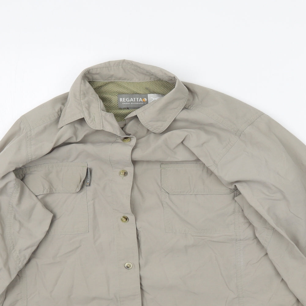 Regatta Womens Beige   Basic Button-Up Size 12