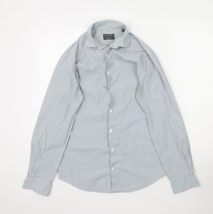 Marks and Spencer Mens Multicoloured Striped   Button-Up Size 14.5
