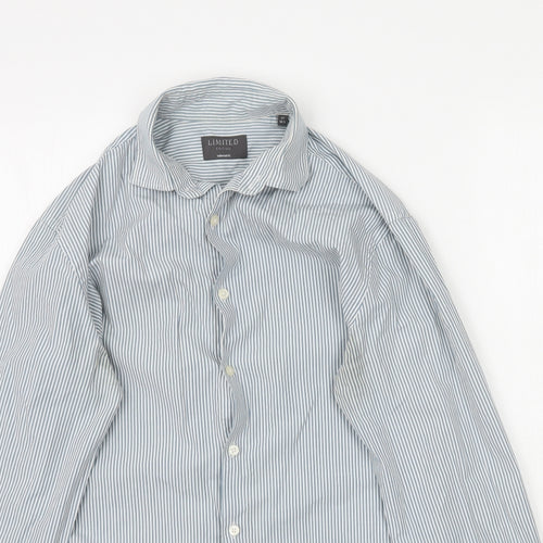Marks and Spencer Mens Multicoloured Striped   Button-Up Size 14.5