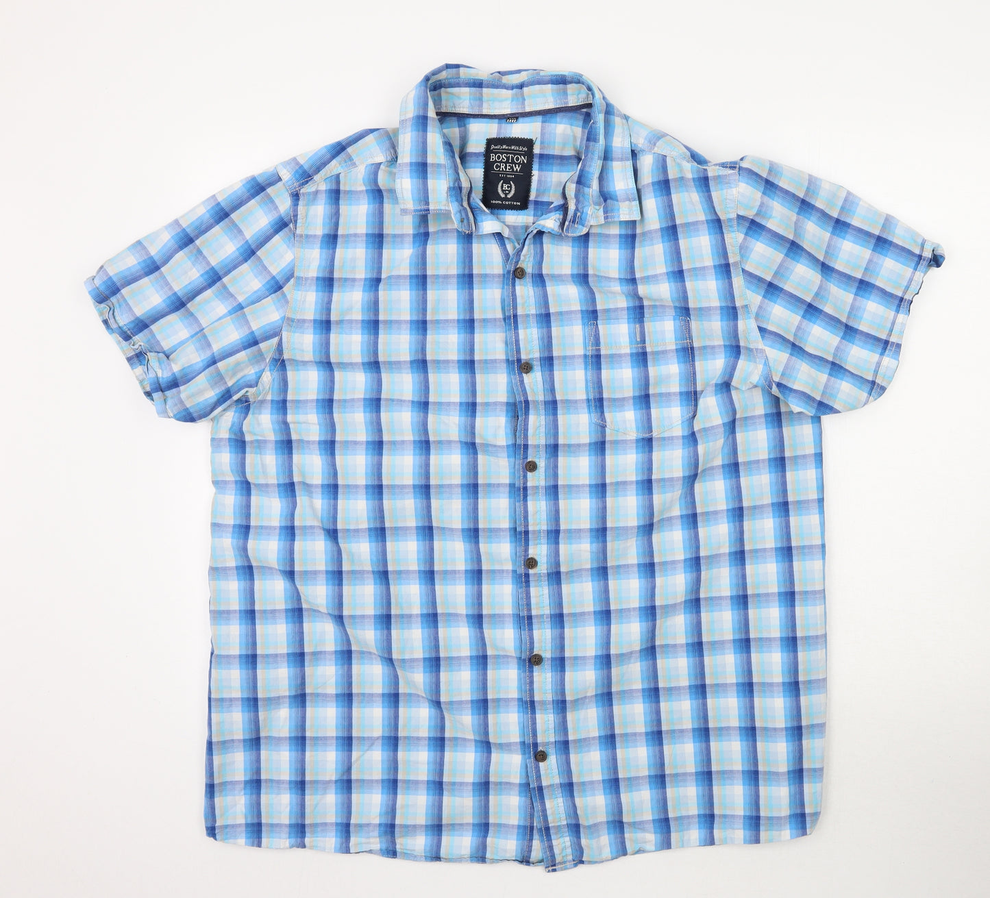 George Mens Blue    Button-Up Size 2XL