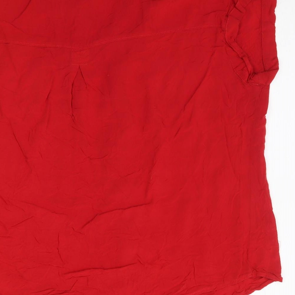 Peacocks Womens Red   Basic Button-Up Size 18