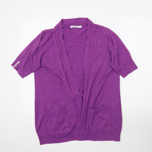 M&Co Womens Purple   Cardigan Jumper Size L
