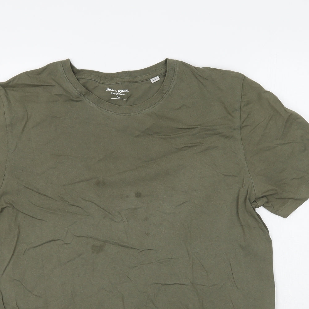 JACK & JONES Mens Green    T-Shirt Size XL