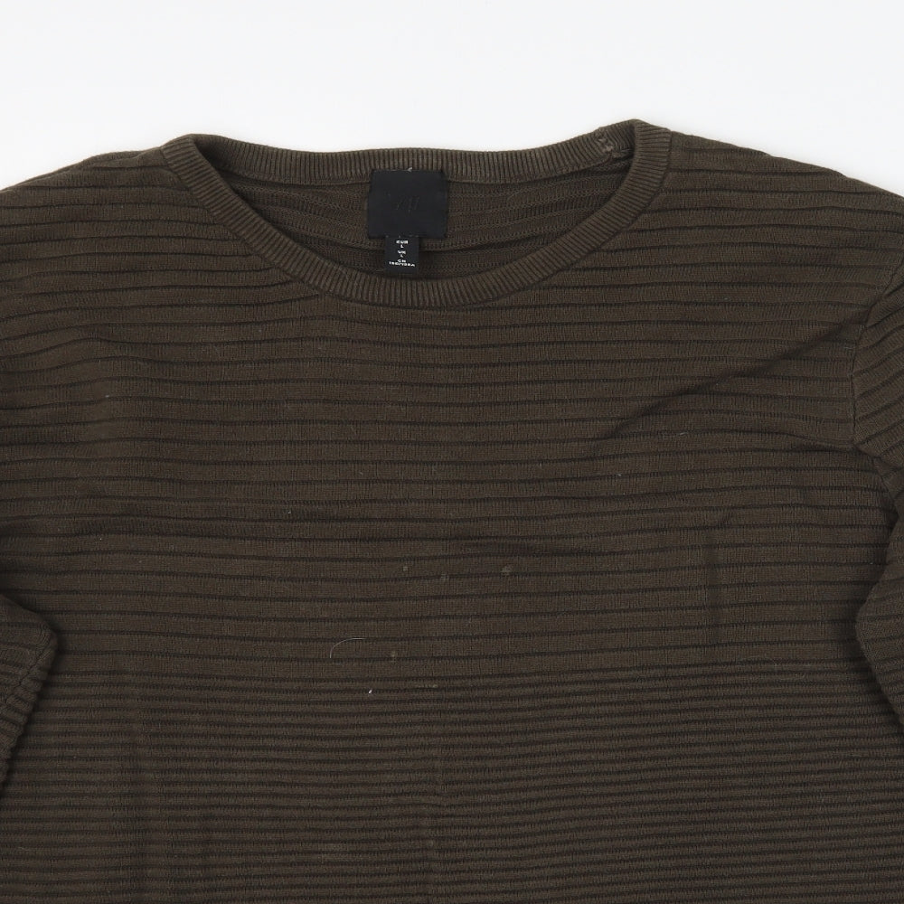 H&M Mens Green  Knit Pullover Jumper Size L