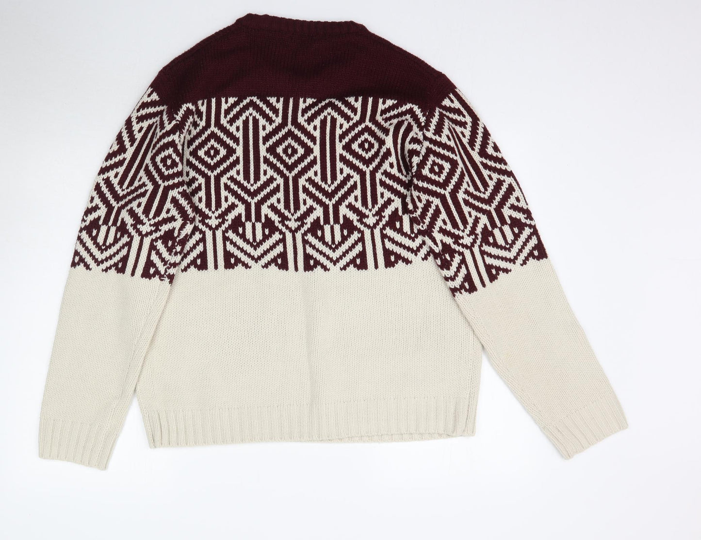 Cedar Wood State Mens Multicoloured Geometric Knit Pullover Jumper Size XL