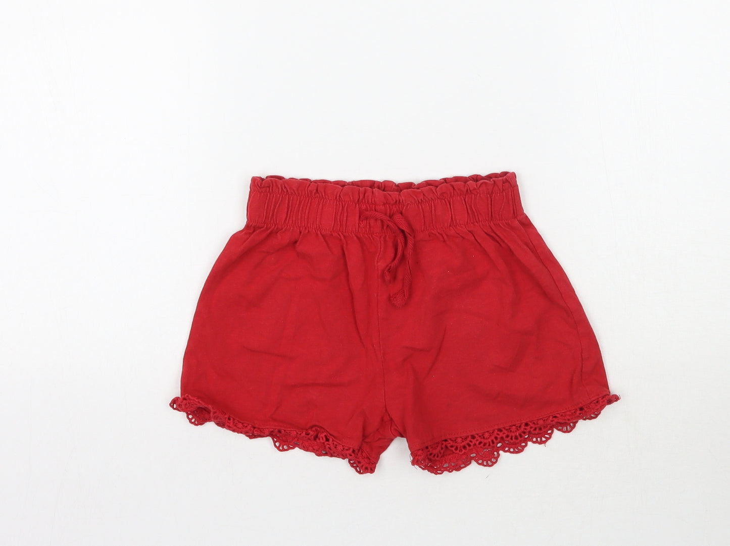 TU Girls Red   Sweat Shorts Size 7 Years
