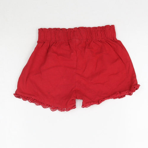 TU Girls Red   Sweat Shorts Size 7 Years
