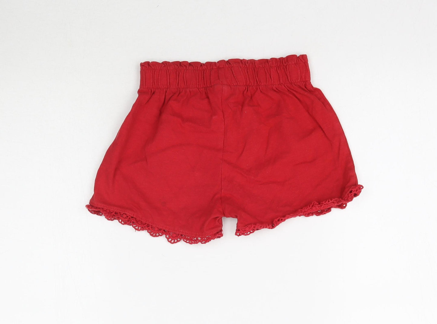 TU Girls Red   Sweat Shorts Size 7 Years