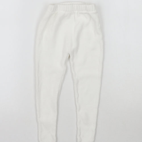 Matalan Baby White  Knit  Leggings Size 12-18 Months