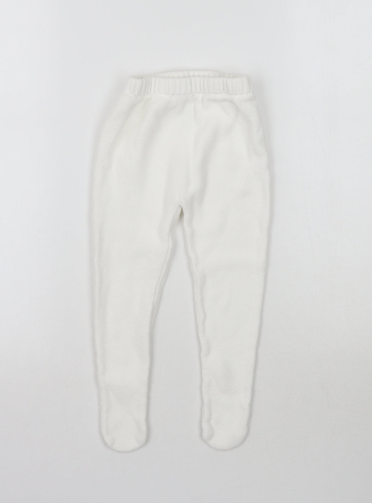 Matalan Baby White  Knit  Leggings Size 12-18 Months