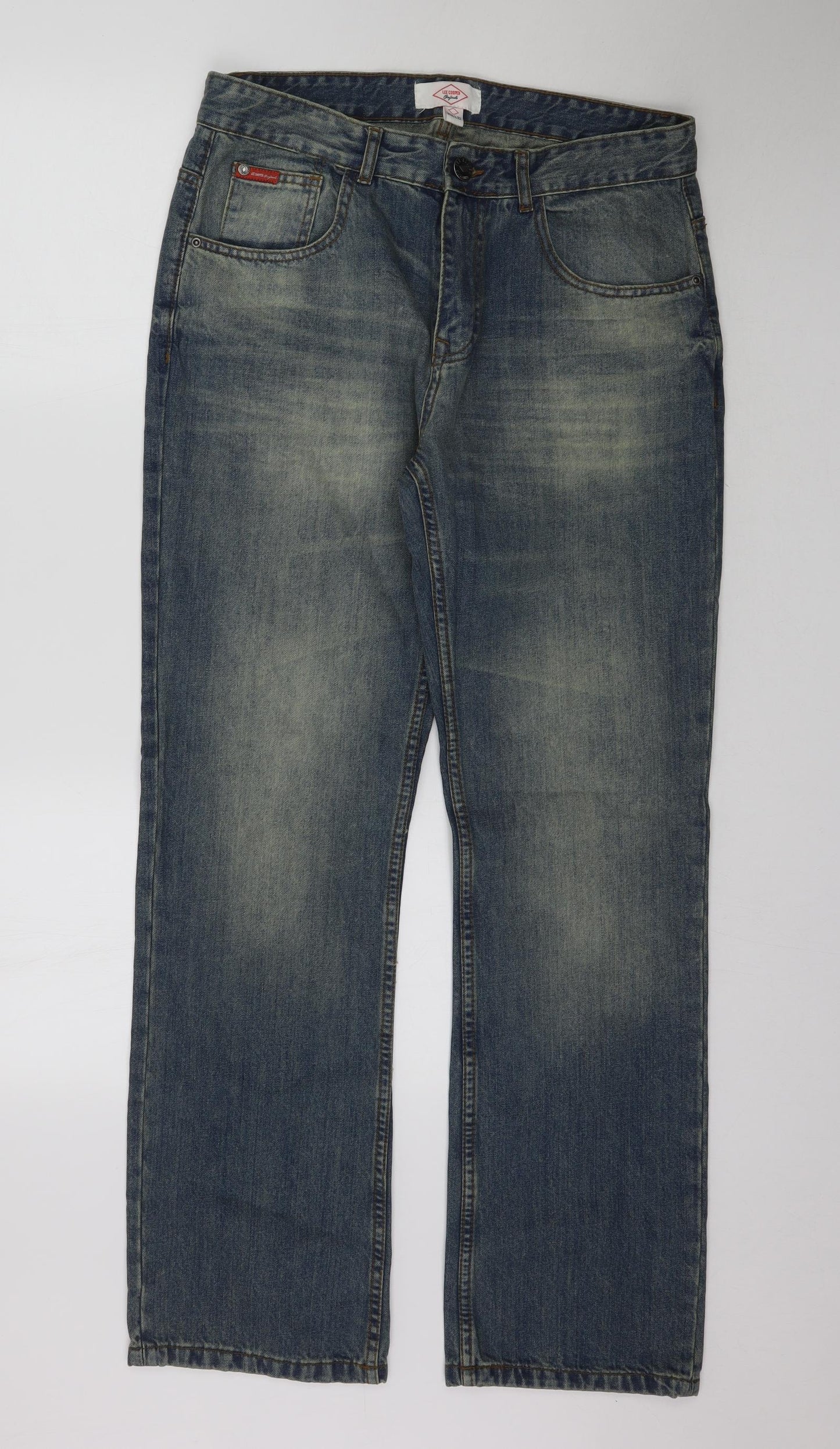 Lee Cooper Mens Blue  Denim Straight Jeans Size 34 L32 in