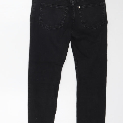 &Denim Girls Black  Denim Straight Jeans Size 7-8 Years
