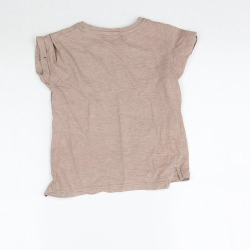 George Boys Beige   Basic T-Shirt Size 6-7 Years