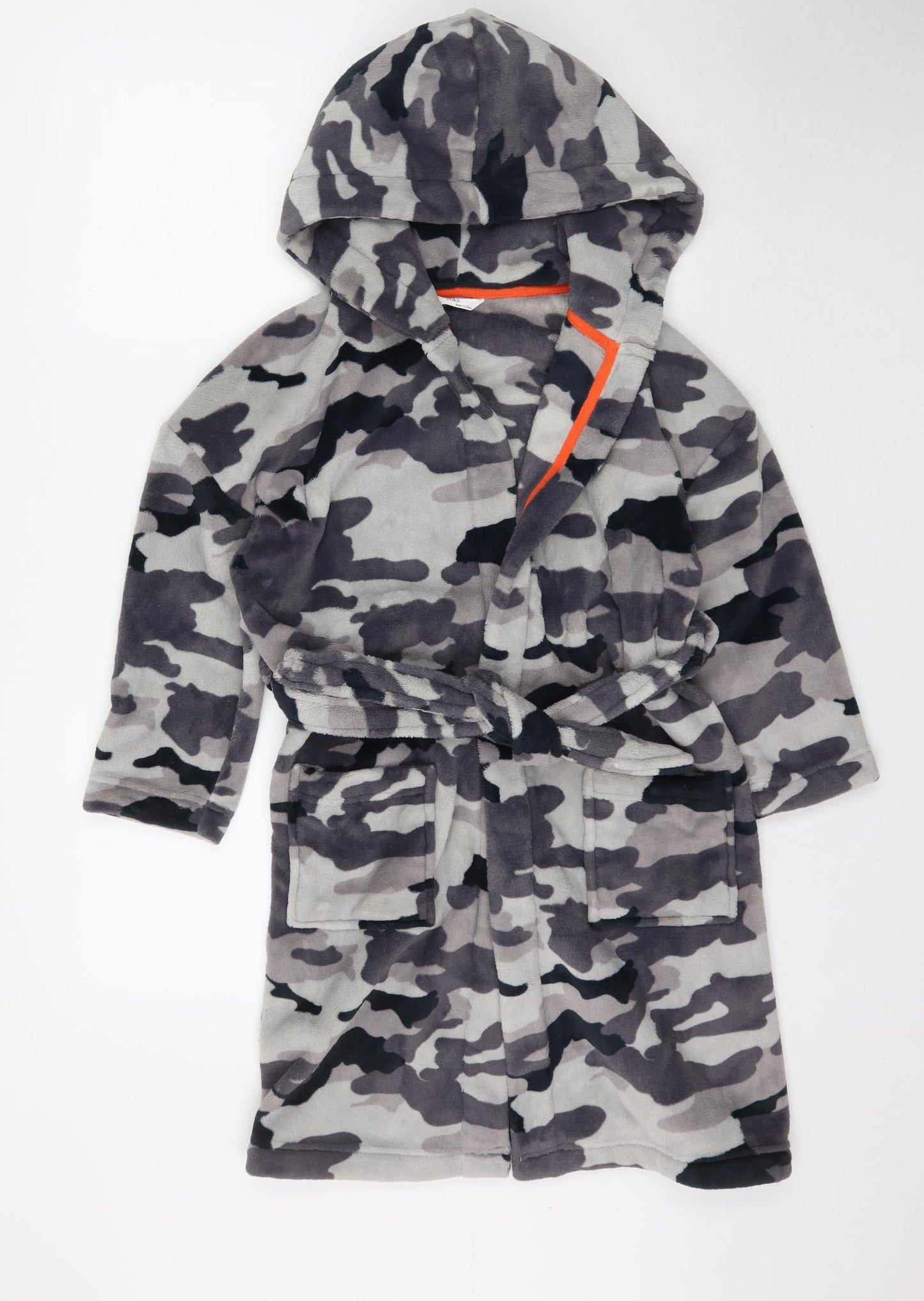 Marks and Spencer Boys Grey Camouflage   Robe Size 8-9 Years  - Dressing Gown