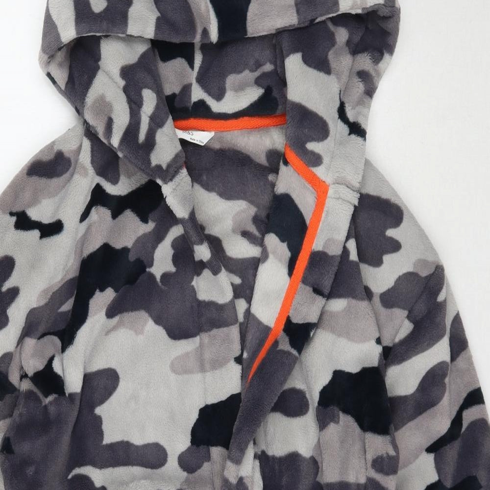 Marks and Spencer Boys Grey Camouflage   Robe Size 8-9 Years  - Dressing Gown