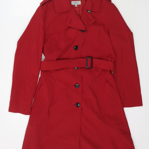 Marks and Spencer Womens Red   Overcoat Coat Size 12
