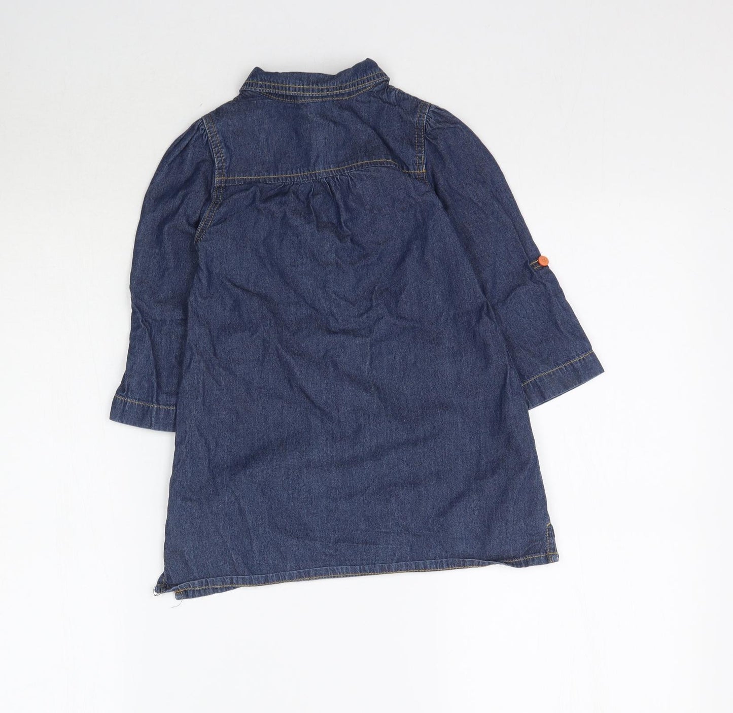 Mothercare Girls Blue  Denim A-Line  Size 2-3 Years