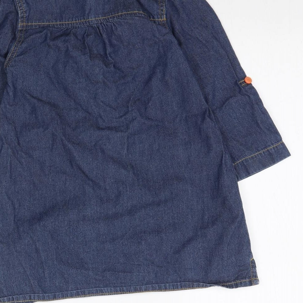 Mothercare Girls Blue  Denim A-Line  Size 2-3 Years