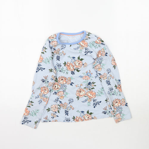 Nutmeg Girls Blue Fair Isle  Basic T-Shirt Size 7-8 Years