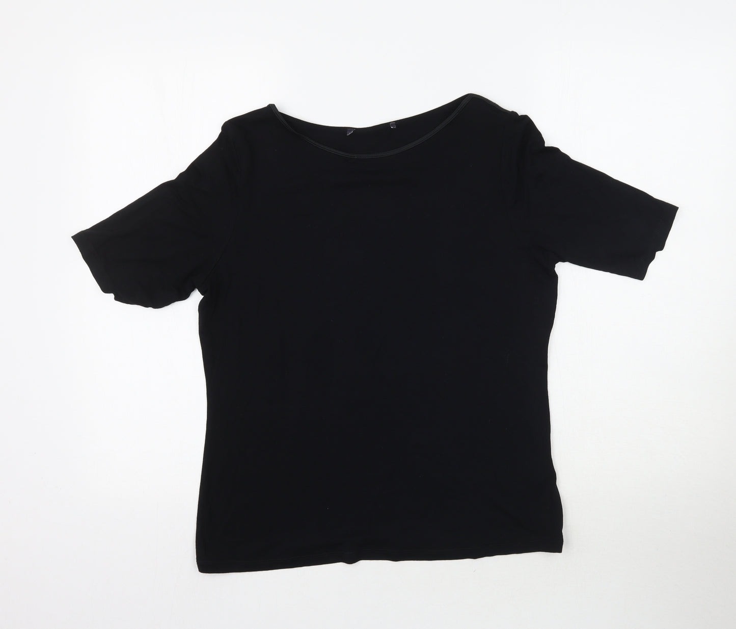 Marks and Spencer Womens Black   Basic T-Shirt Size 14