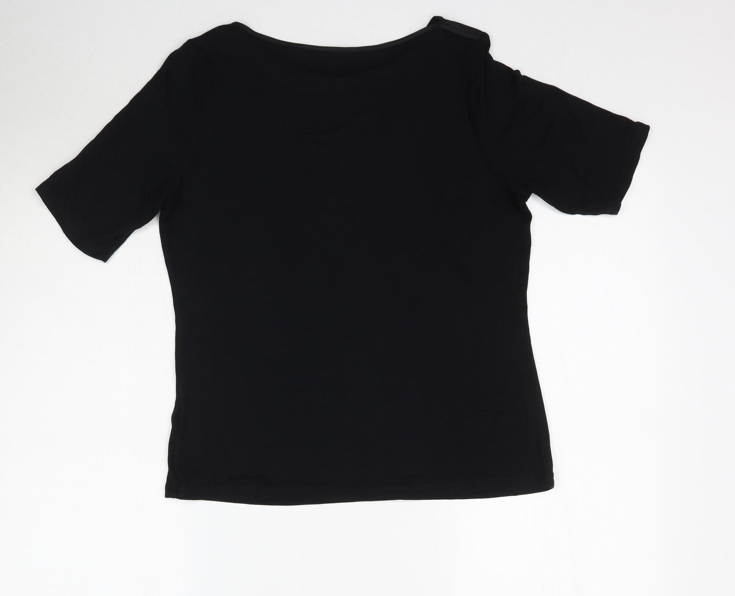 Marks and Spencer Womens Black   Basic T-Shirt Size 14