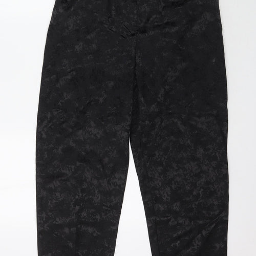 Lauren Duvar Womens Black Floral  Trousers  Size 14 L30 in