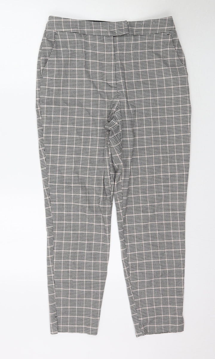 F&F Womens Multicoloured Plaid Trousers Size 10 L27 in