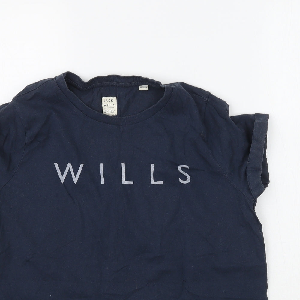 Jack Wills Womens Blue   Basic T-Shirt Size 10