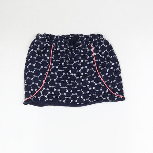 La Redoute Girls Blue Floral  Mini Skirt Size 5-6 Years