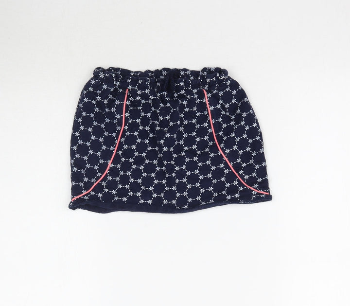 La Redoute Girls Blue Floral  Mini Skirt Size 5-6 Years
