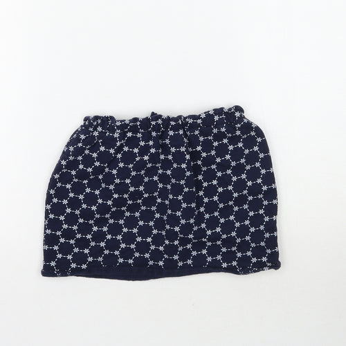 La Redoute Girls Blue Floral  Mini Skirt Size 5-6 Years