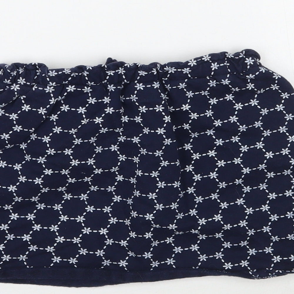 La Redoute Girls Blue Floral  Mini Skirt Size 5-6 Years